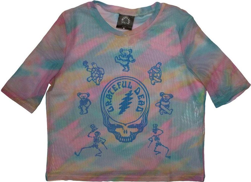 Grateful Dead - "Dead Egyptian Slash" Kurzes Top für Damen RO12997 (XXS) (Hellblau)