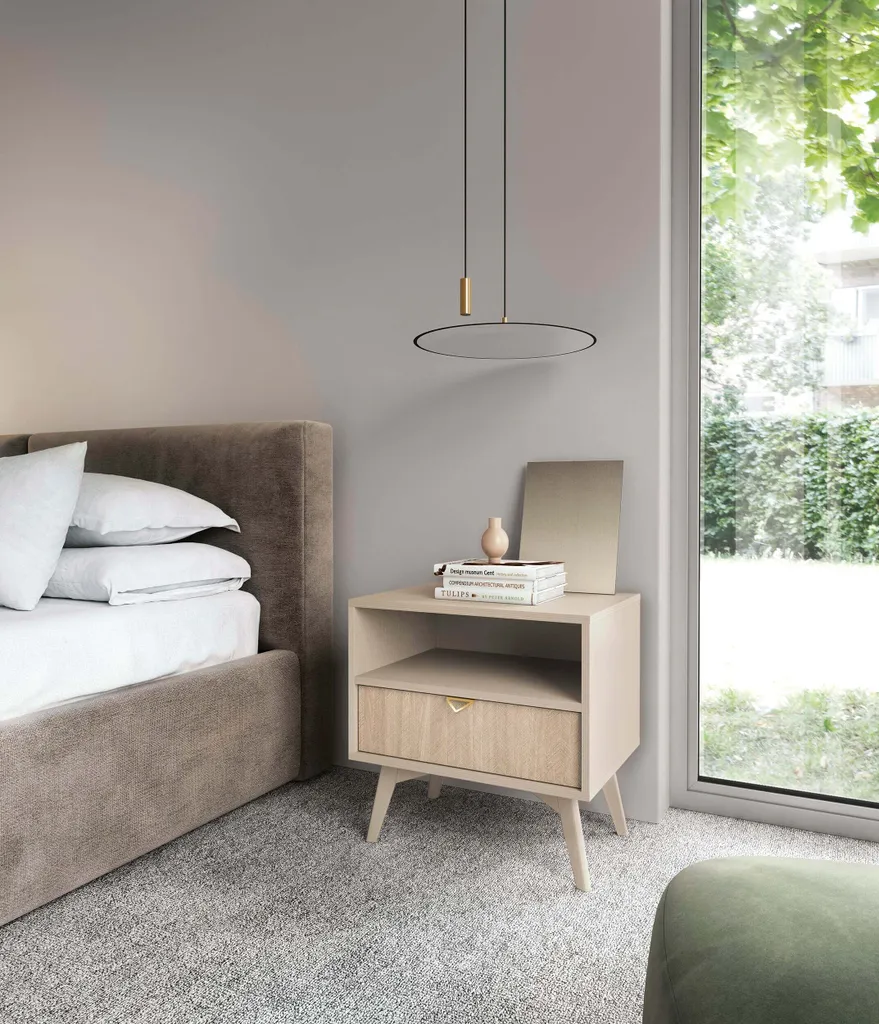 Table de chevet beige stable 54cm Forest - Finis les Meubles Encombrants - 4