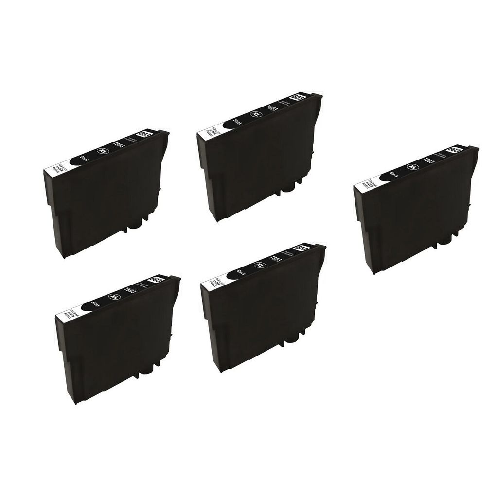 Tisanto Tinte 5x Black kompatibel zu Epson 603 XL XP2100 XP3100 XP4100 WF2810 WF2830 WF2850