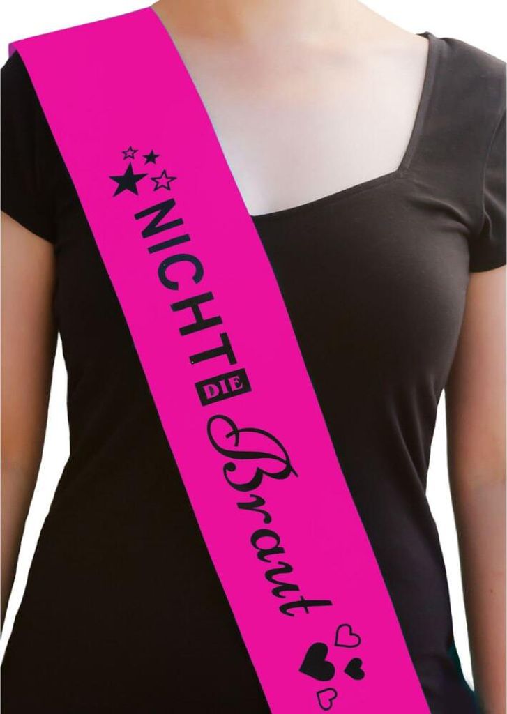 Oblique Unique Schärpe nicht die Braut JGA Junggesellinnenabschied Hen Party pink