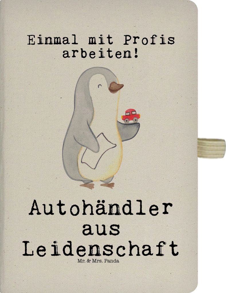 Mr. & Mrs. Panda notizbuch Autohändler Leidenschaft - Transparent - Geschenk, Jubiläum, Skizzenheft, Journal, wagenhändler, Witzig, Autohandel, ...