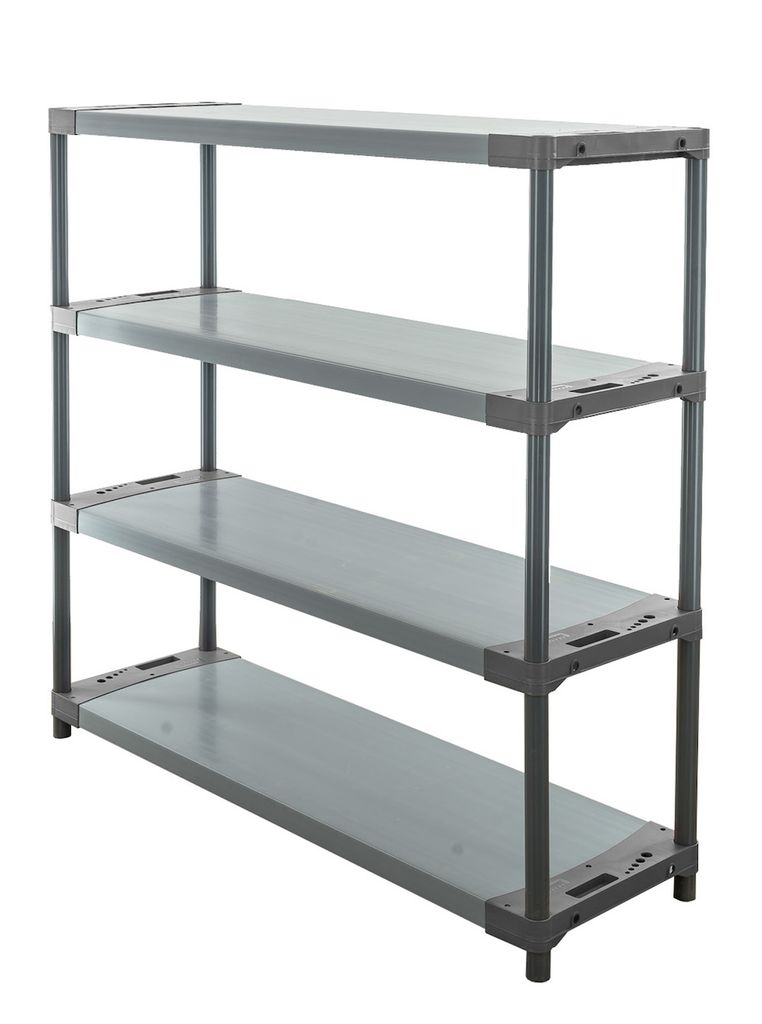 Kunststoffregal BIG GREY BEAR | Low | HxBxT 138x150x46cm | Fachlast 120kg | Grau