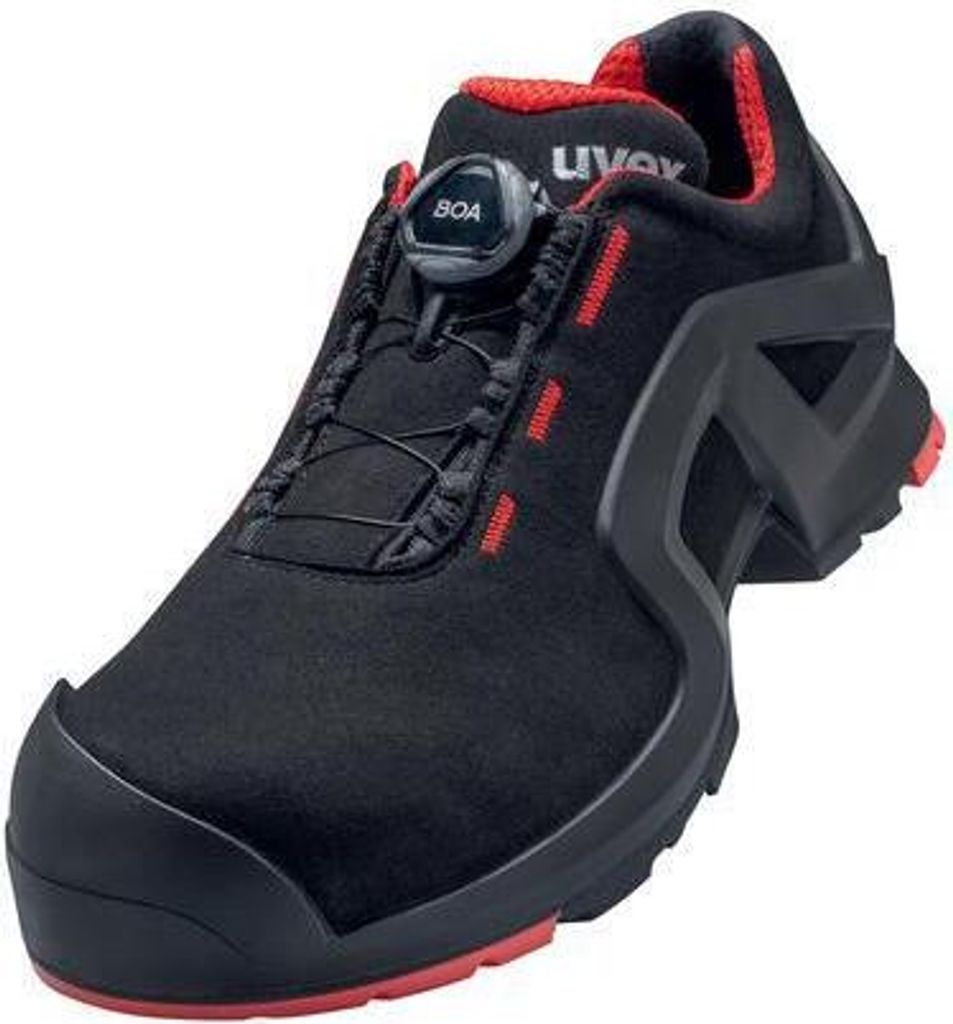 uvex 1 support Halbschuhe S3 schwarz, rot Weite 10 Gr. 48