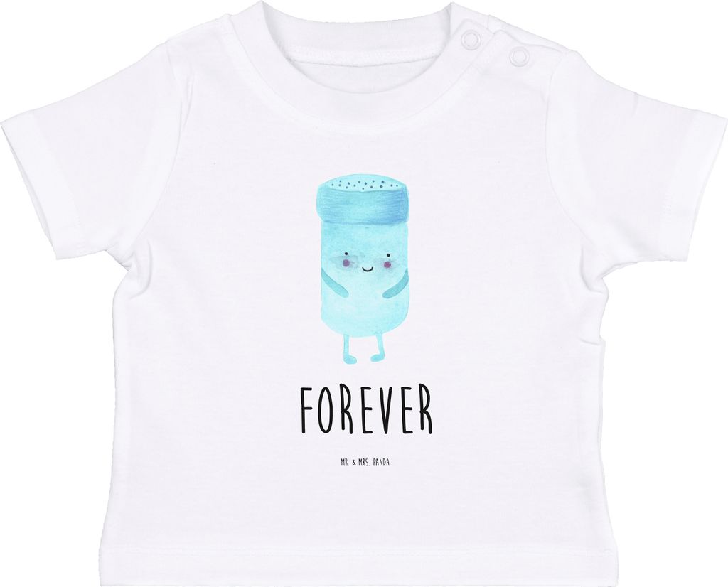 Mr. & Mrs. Panda Organic Baby Shirt Beste Freunde Salz 0. - 6. Monat - Weiß - Geschenk, T-Shirt, Fehlende Keywords, Lustige Sprüche, Jerseyshirt,...