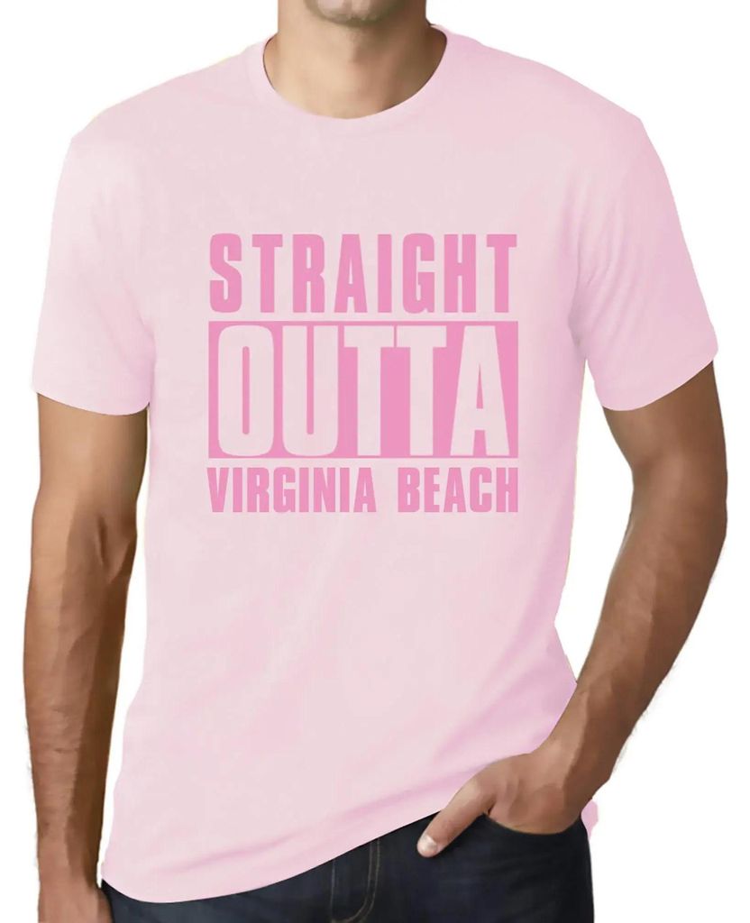 Herren Grafik T-Shirt Direkt aus Virginia Beach – Straight Outta Virginia Beach – Öko-Verantwortlich Vintage Jahrgang Kurzarm Lustige Druck Ge...
