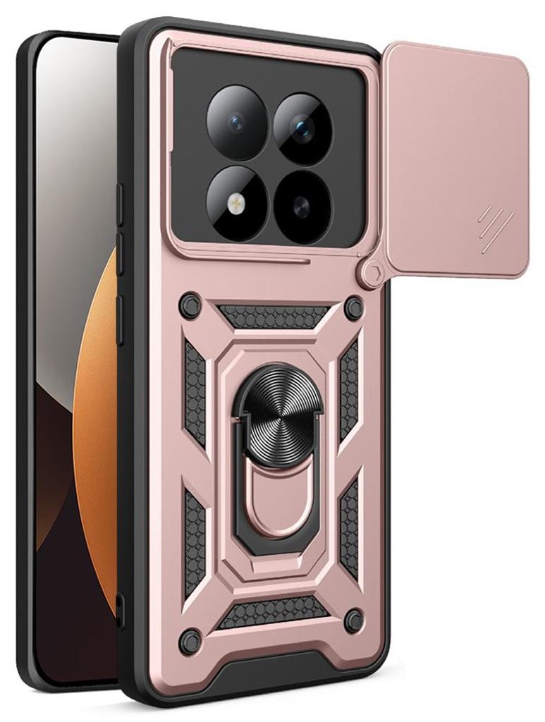 Handyhülle für Xiaomi Redmi Note 15 Pro Plus 5G / POCO M8 Pro 5G, Techsuit CamShield Series, Roségold / Schwarz