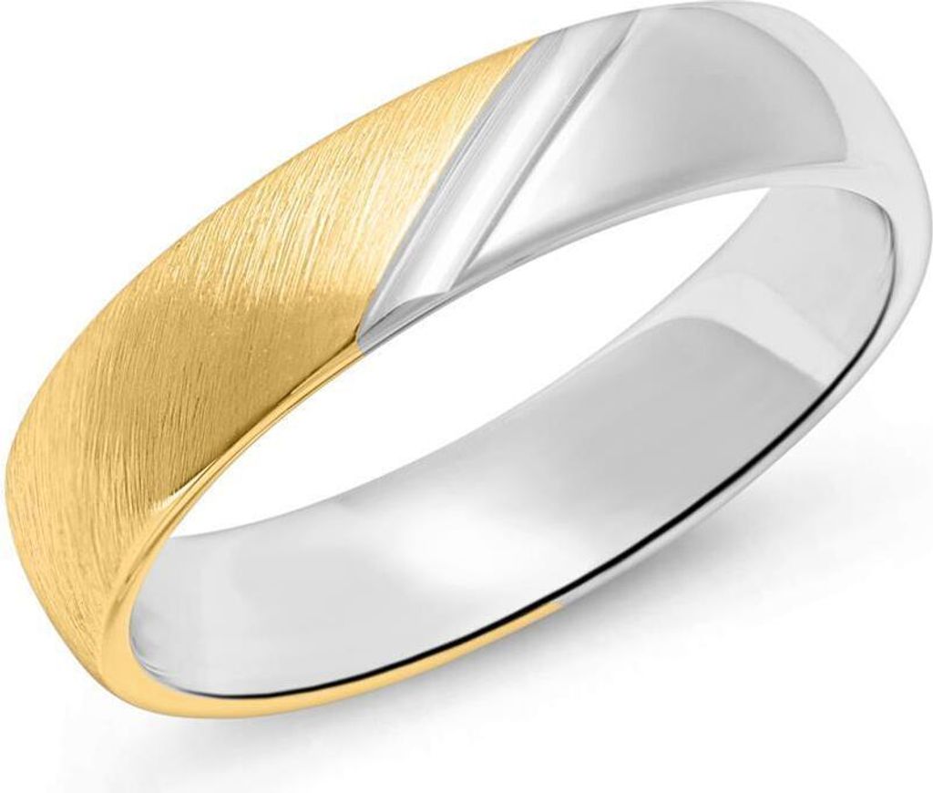 Sterlingsilber Ring für Herren von Unique, teilvergoldet (Größe: 62mm)