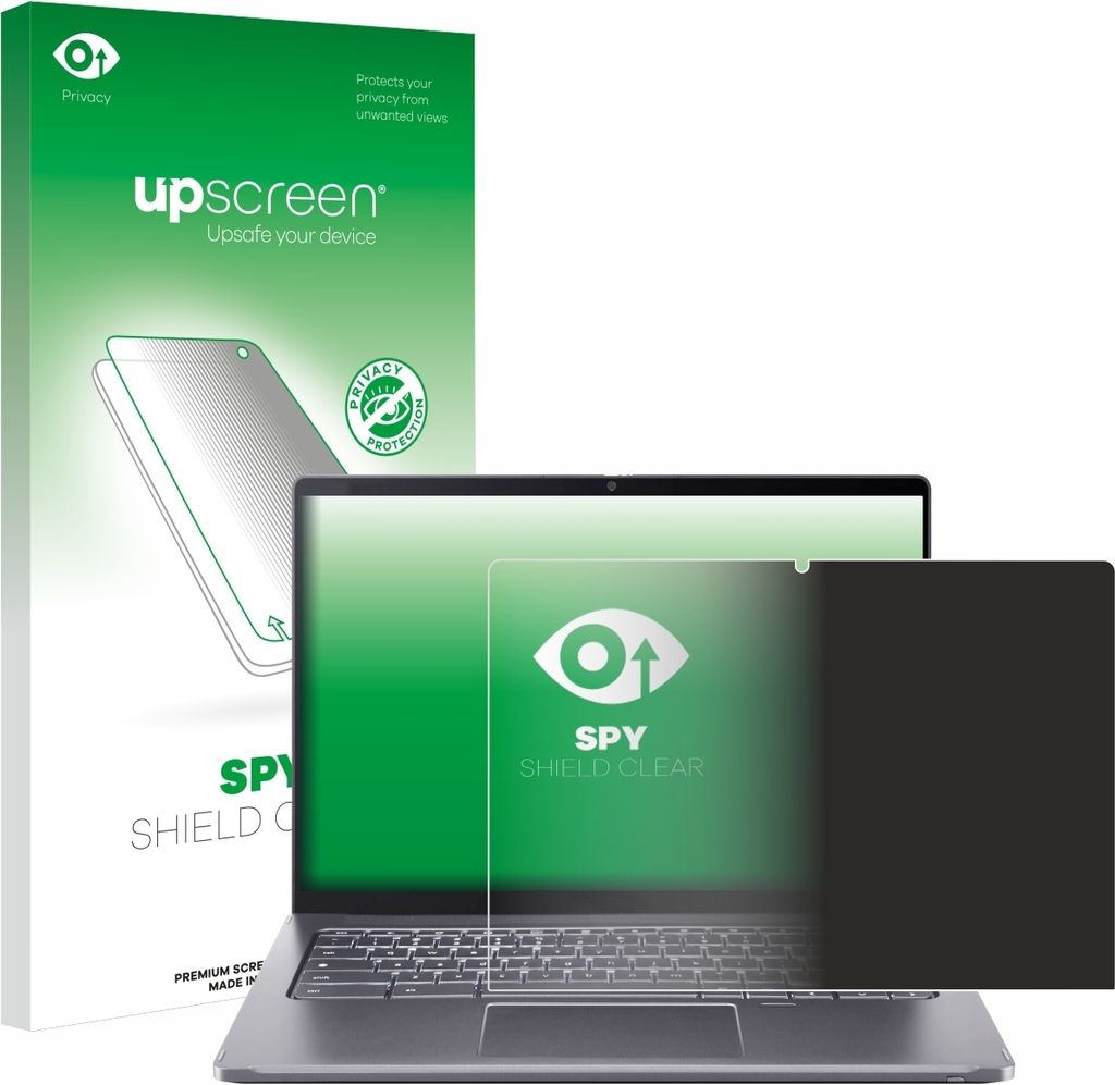 Für Acer Chromebook Spin 714 Sichtschutzfolie Schutzfolie upscreen Anti-Spy Privacy Sichtschutz Blickschutz Display Schutz Folie Blaulichtfilter