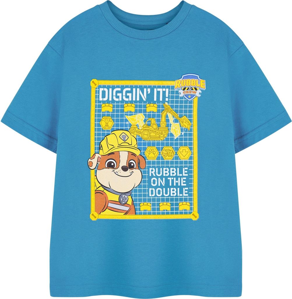 Paw Patrol - "Diggin' It" T-Shirt für Jungen kurzärmlig NS8551 (104) (Blau)