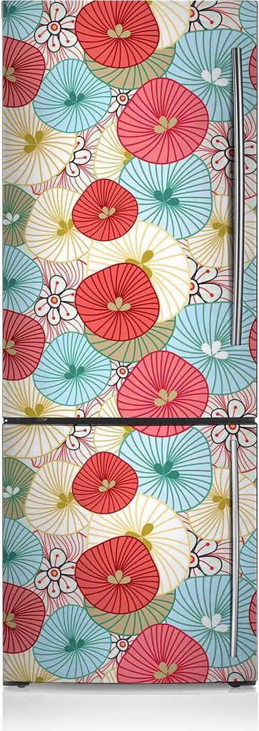 Kühlschrankmagnete Kühlschrank Magnetfolie Magnete Küche 70x190 cm - Blumenmuster