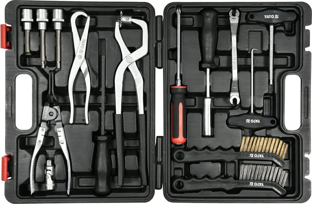 Kit d'outils de freins Yato YT-06802 en acier robuste avec valise rigide