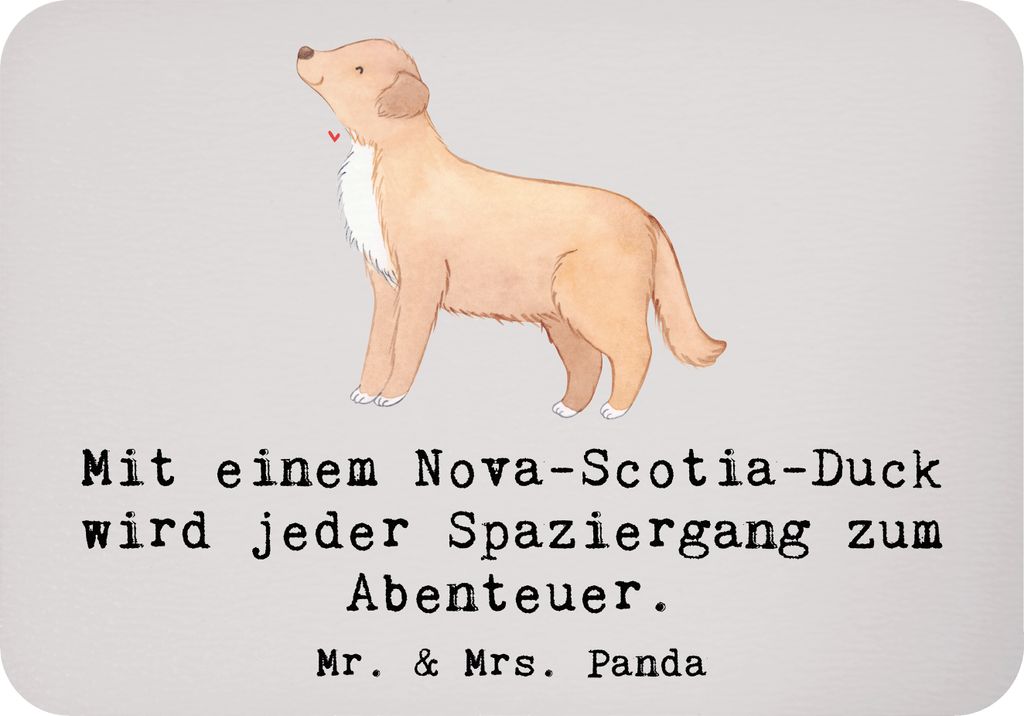 Mr. & Mrs. Panda magnet Nova Scotia Duck Abenteuer - Grau Pastell - Geschenk, Kühlschrankmagnet, Liebe zu Hunden, Hunderassen Vielfalt, intelligen...
