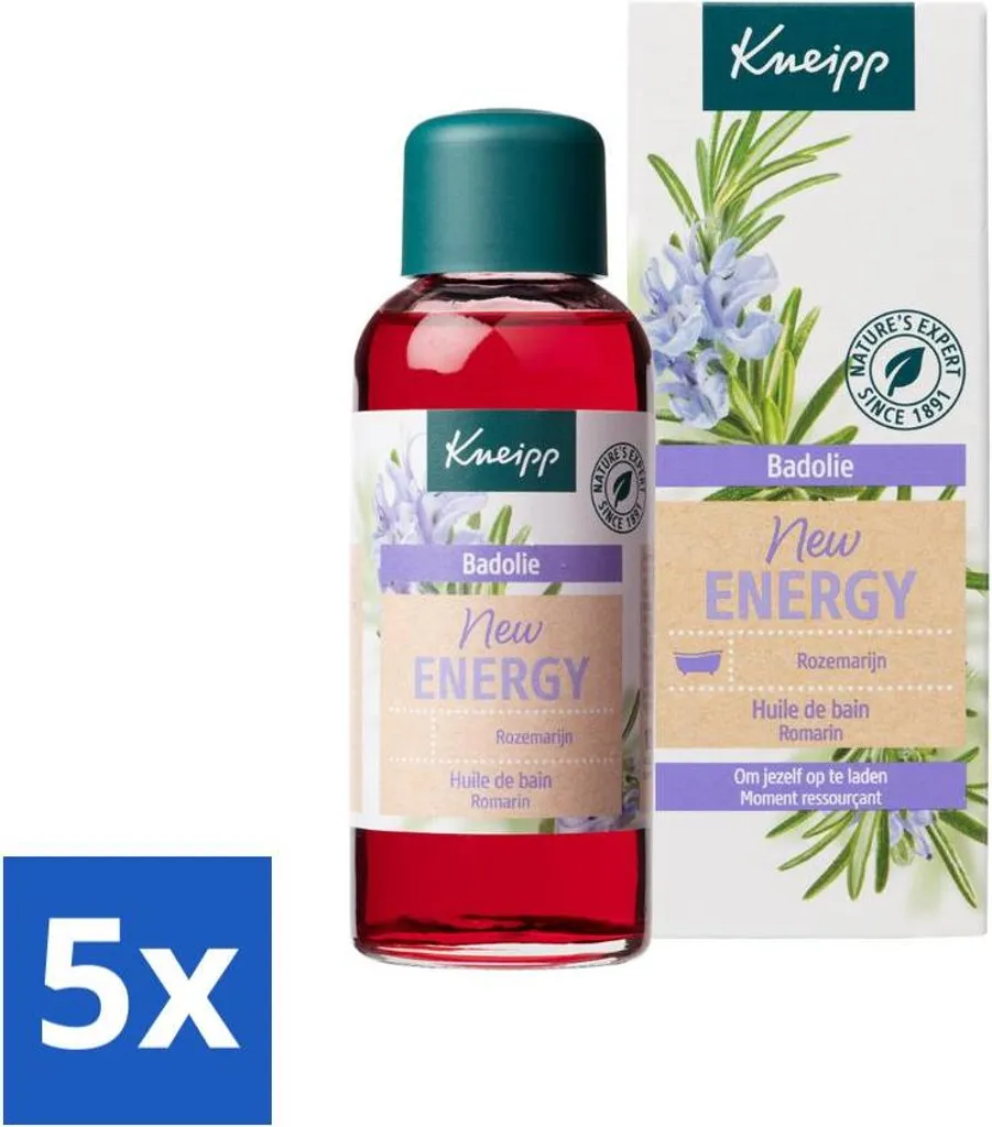 Set 5x Kneipp Olio Bagno Rosmarino 100ml - Esperienza Spa a Casa