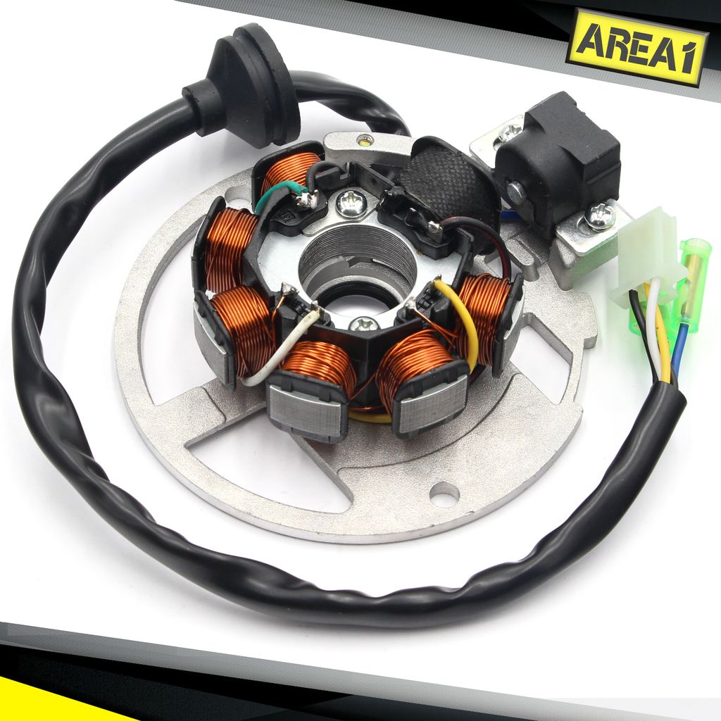 Area1 Ersatz Lichtmaschine Stator für 50ccm 2T Motorroller von ATU Explorer AGM Nova Motors GT Union Longija Mawi RS Ultima Sprint Tauris Benero TNG