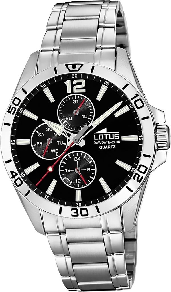 Lotus Edelstahl Herren Uhr Armbanduhr silber Fashion Multifunktion D2UL18812/3