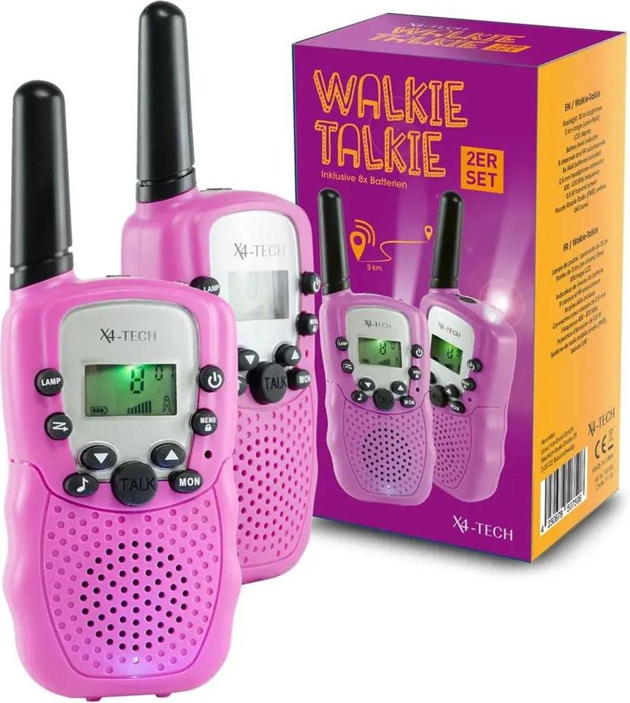 X4-TECH Walkie Talkie 2er Set pink Zdjęcie produktu 