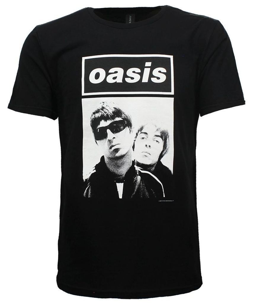Oasis Liam und Noel Gallagher Foto-T-Shirt | Offizielles Merchandise - L