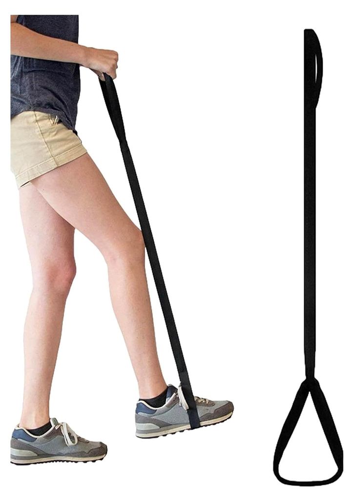 Beinhebehilfe – 60 cm Handschlaufe, Fußschlaufen, starrer Heber, Unterstützung für die Mobilität