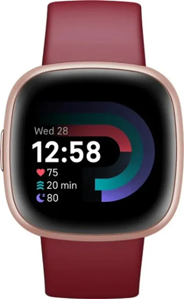 Montre Connectée Sport Fitbit Versa 4 Rose Cuivrée avec GPS et Sommeil