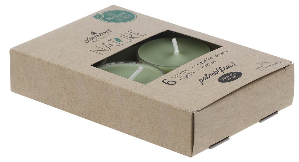 Teelichter "Nature" Salbei 6er-Pack Produktbild 
