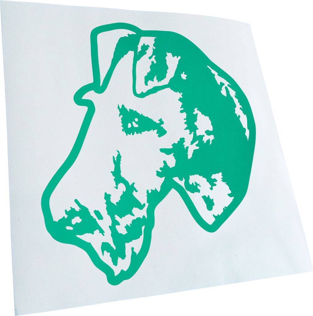 Kiwistar - Autoaufkleber - Irish Terrier Hund - Türkis - 50x45cm - Aufkleber für Auto, Laptop, Fahrrad, LKW, Motorrad Mehrfarbig JDM Decal Racing
