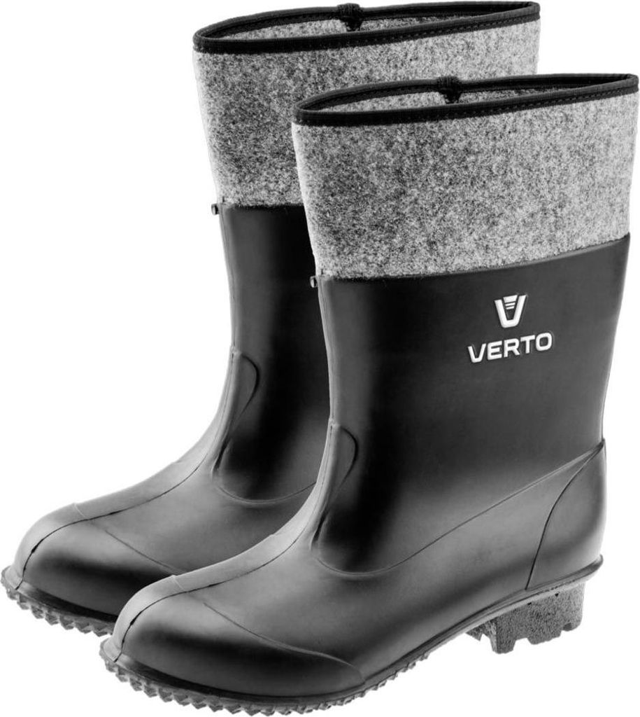 VERTO Filz-Gummistiefel Uni-Erwachsene Langschaft - Herren Gummistiefel Komfort - Größe 39-47 (47)