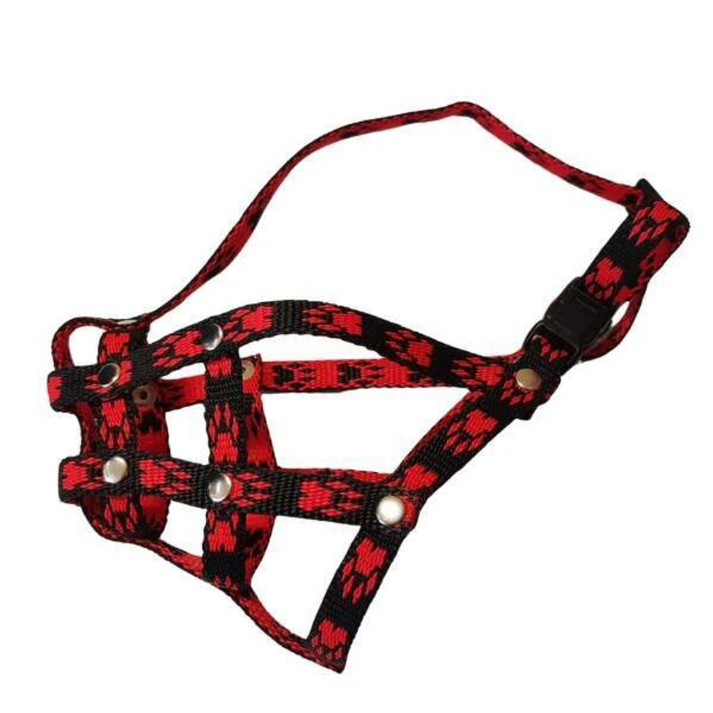 Museruola in nylon Palkar per carlino taglia 1 nero-rosso Immagine del prodotto 