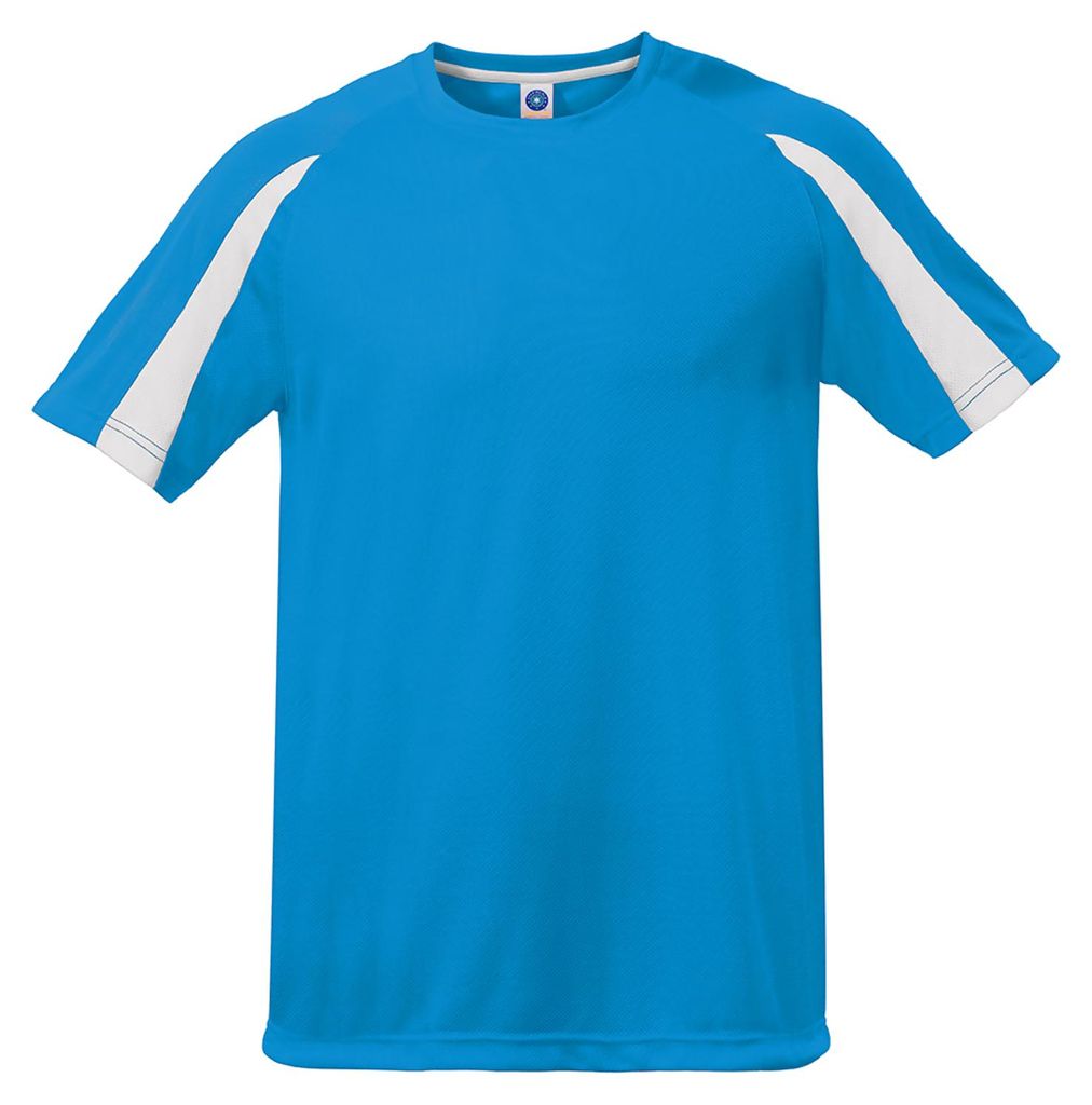 Starworld - "Sports" T-Shirt für Herren/Damen Uni LT4098 (XL) (Atollblau/Weiß)