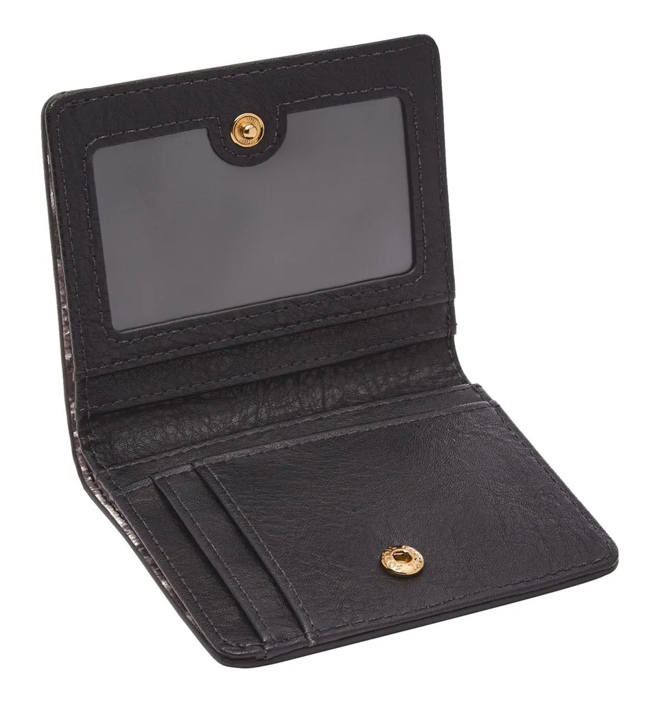 Porte-monnaie Compact Fossil Logan Gris Python Idéal pour Petits Sacs - 2