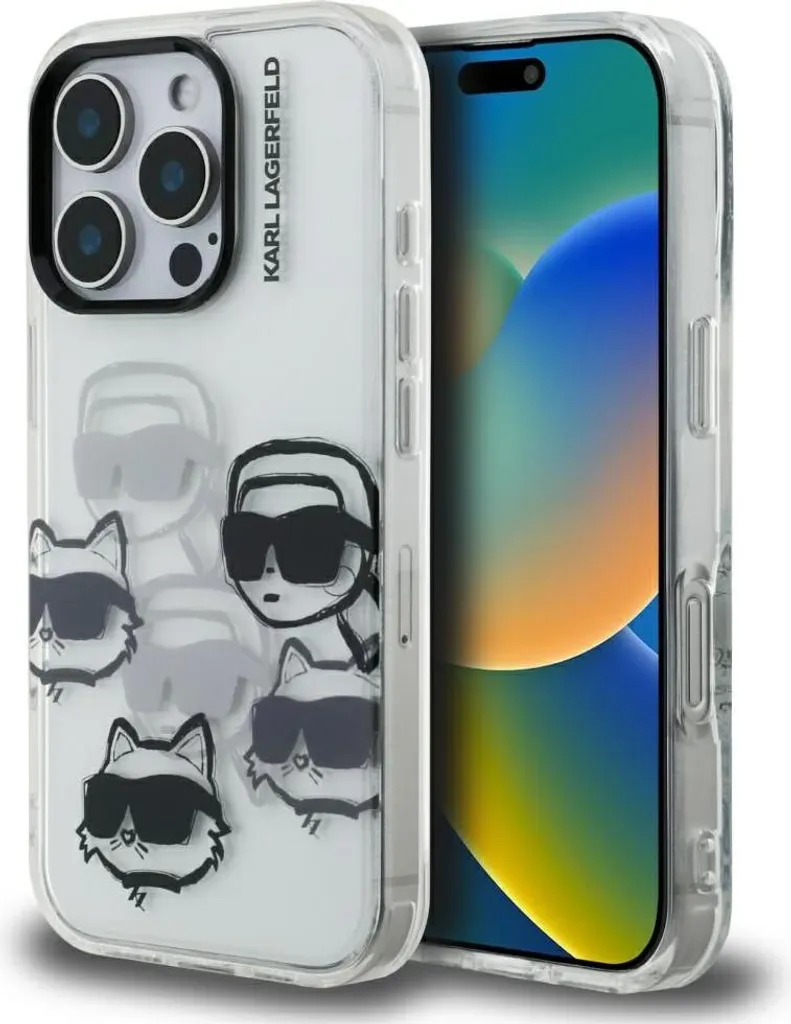 Protection iPhone 16 Pro Karl Lagerfeld Coque Rigide Motifs Imprimés