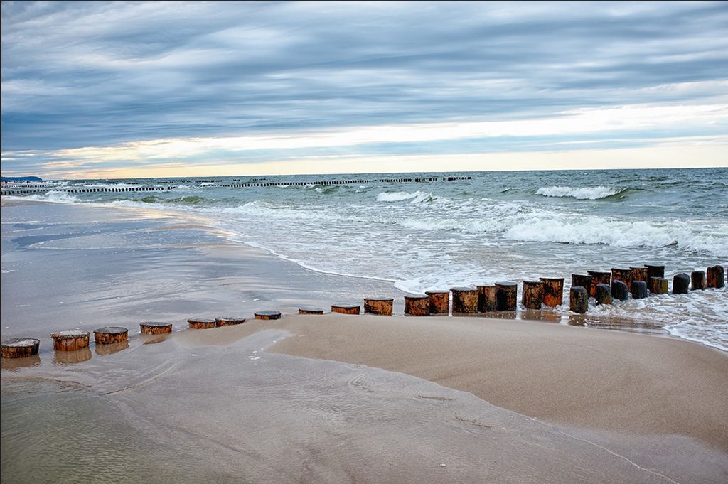 Muralo Fototapete Strand 416 (B) x 254 (H) cm Vlies Tapete Wandtapete Meer Wellen Himmel Wohnzimmer Schlafzimmer moderne Wandbilder XXL Natur Panor...