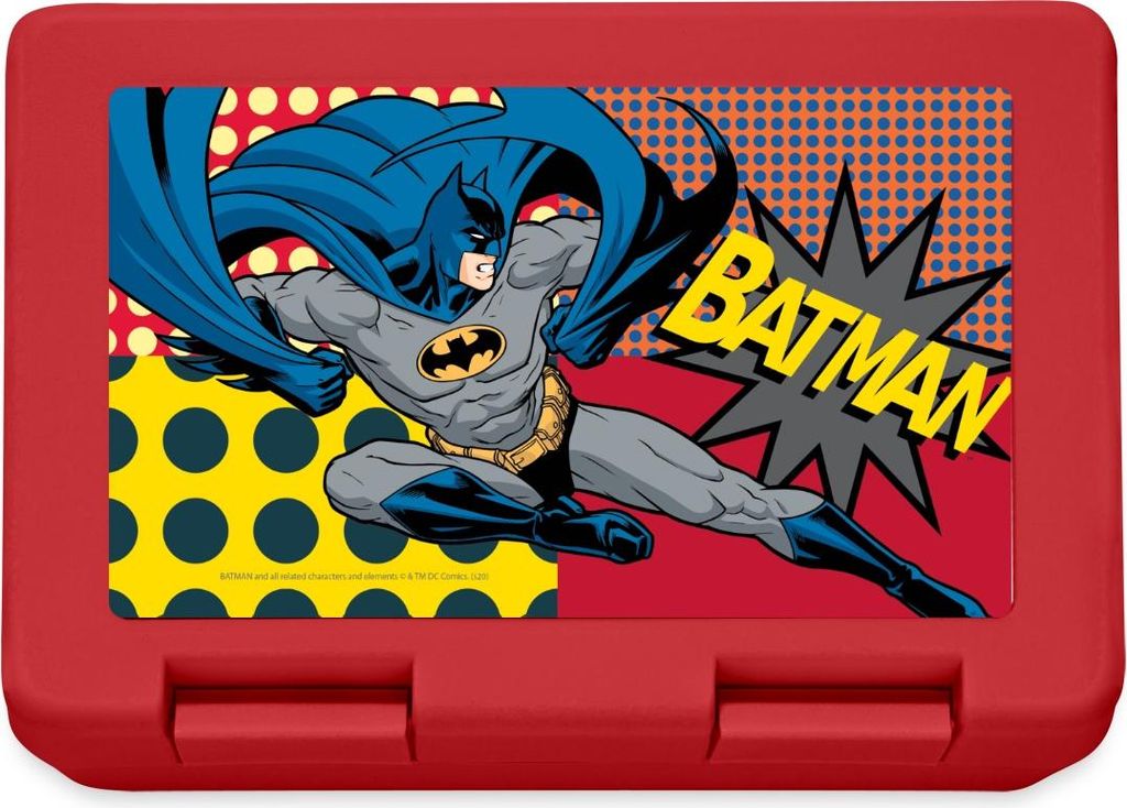 Spreadshirt Batman Comic Book Pose Brotdose Lunchbox, One size, Rot