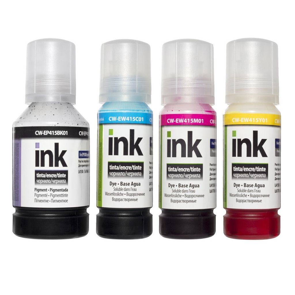 ColorWay Tinten-Set für Epson EP415/EW415 BK/C/M/Y – Dye-based (127 ml + 3 x 70 ml)