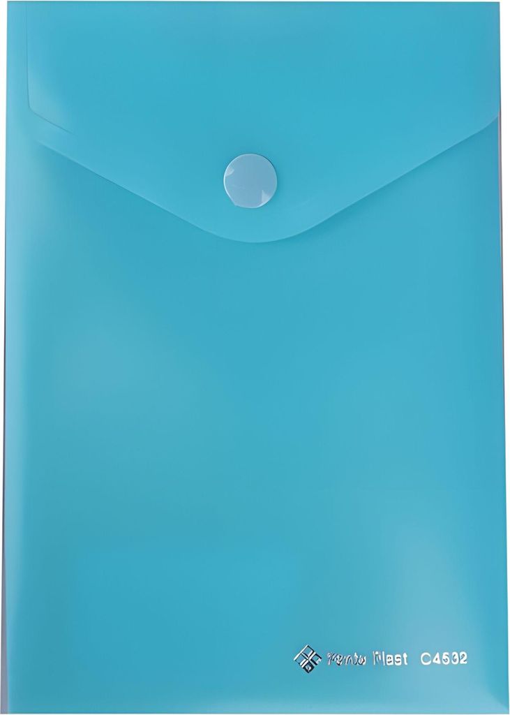 Dokumentenhülle A6 Druckknopf pastellblau Hochformat 10er Produktbild 