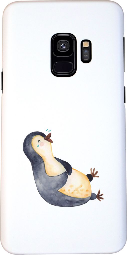 Mr. & Mrs. Panda Samsung Galaxy S9 Handyhülle Pinguin Lachen - Weiß - Geschenk, Smartphone Hülle, Humor, Lustiger Spruch, Funny, Cover, Haha, Ha...