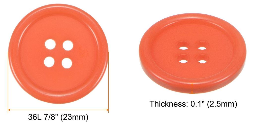 10 Stš¹ck Kn?pfe Gro?e N?hkn?pfe 7/8"(23mm) Harz Kunststoffkn?pfe Flach 4 Loch Rund Bastelkn?pfe zum N?hen Bekleidung Jacke Hemden Mantel Blazer ...