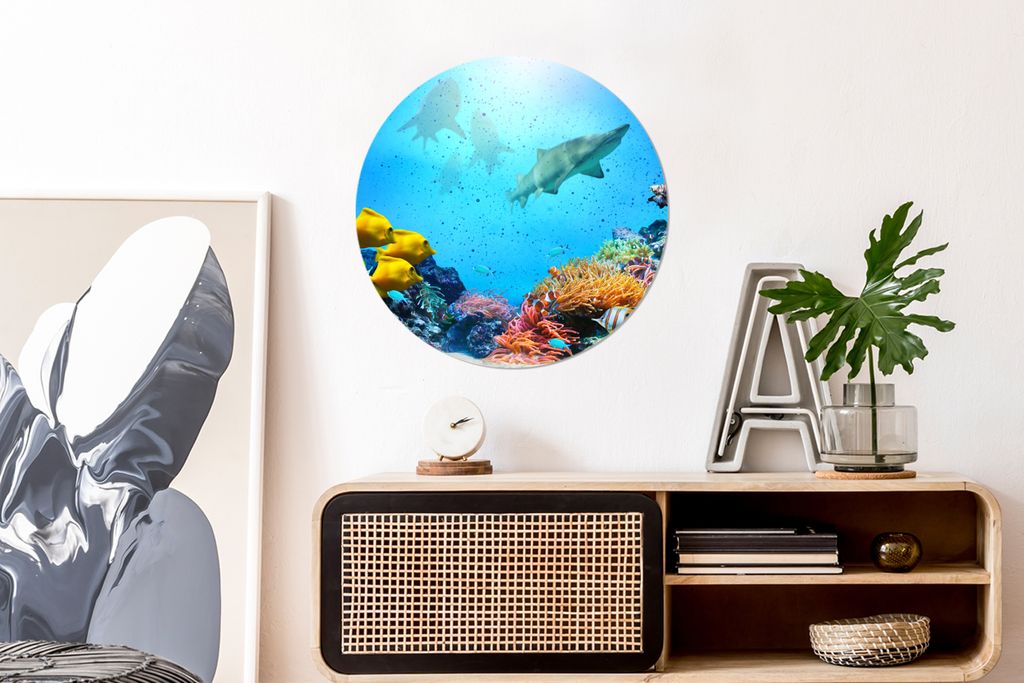 MuchoWow - Wand Kreis - Wandbild - Schlafzimmer - Aluminium Bild - Kinderzimmer - Wohnzimmer Dekoration - Wandschmuck