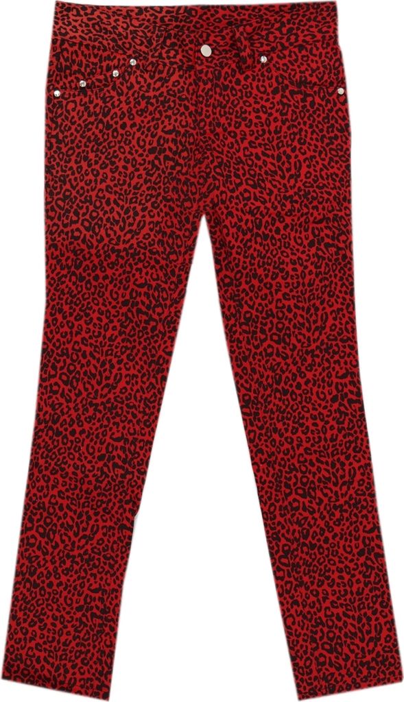 Rock Rag - Leo, Frauenhose Rot im Skinny-Fit-Style