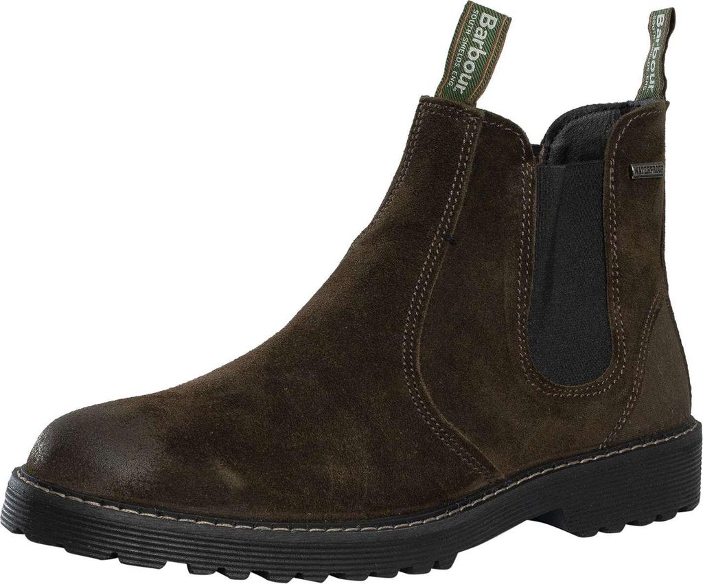Barbour Wasserdichte Chelsea-Stiefel aus Patton-Leder, Braun 47 EU