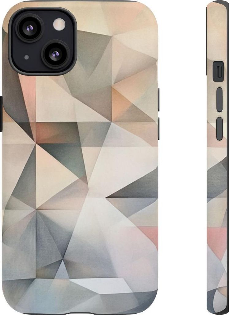 Zartes Pastell-Geometrie-Design – Hülle Kompatibel mit iPhone 13