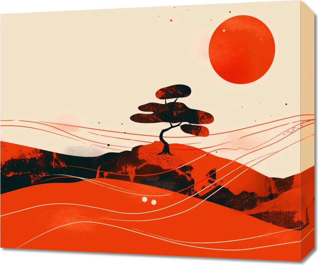 Quadro Ufficio Paesaggio Deserto Rosso 60x50 | Decorazione Professionale