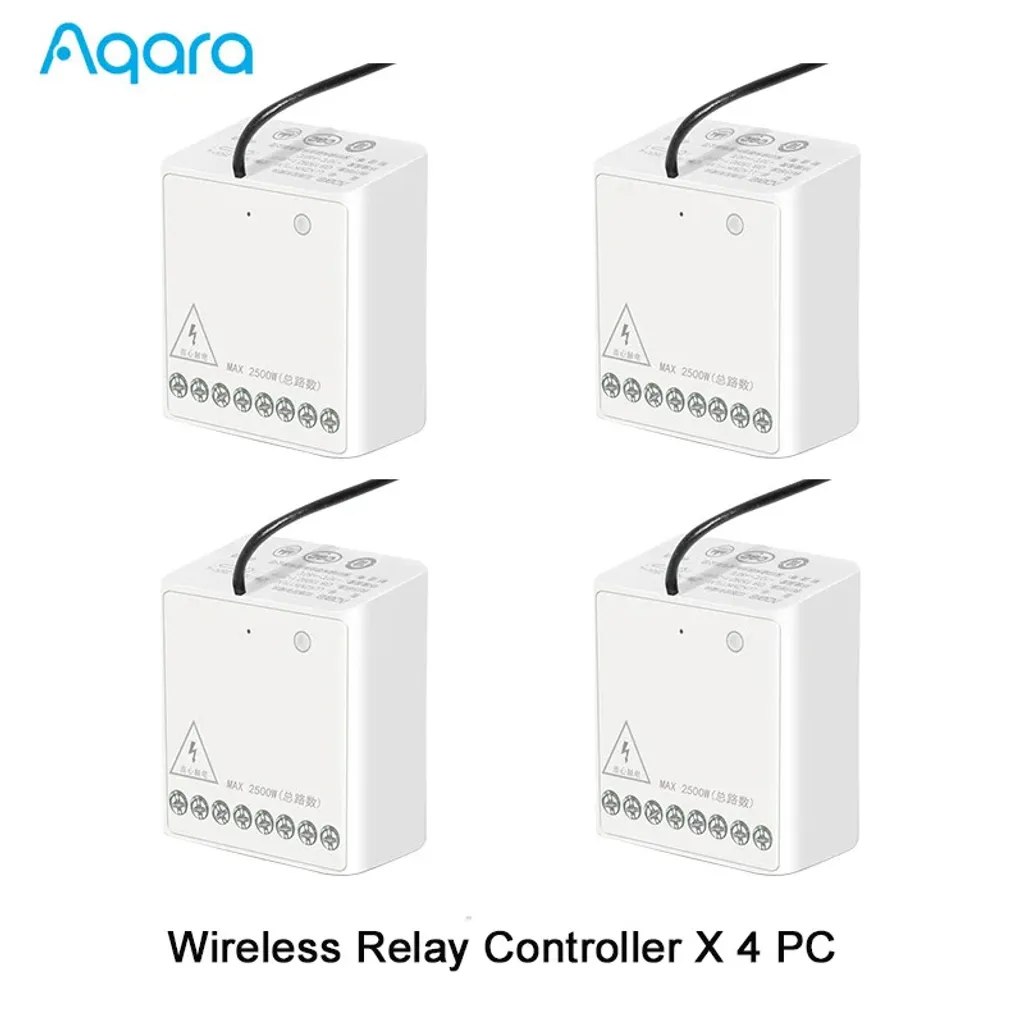 Contrôleur de Relais Aqara Zigbee 2500W - Gérez 4 Circuits Facilement
