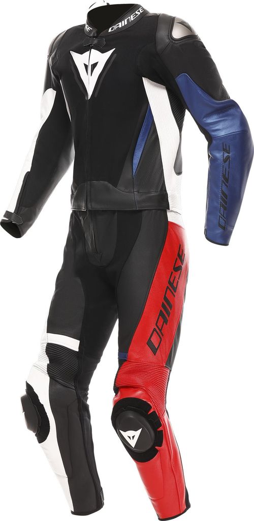 Dainese Demon Sprint 2-Teiler Motorrad Lederkombi, schwarz/weiß/rot, 54