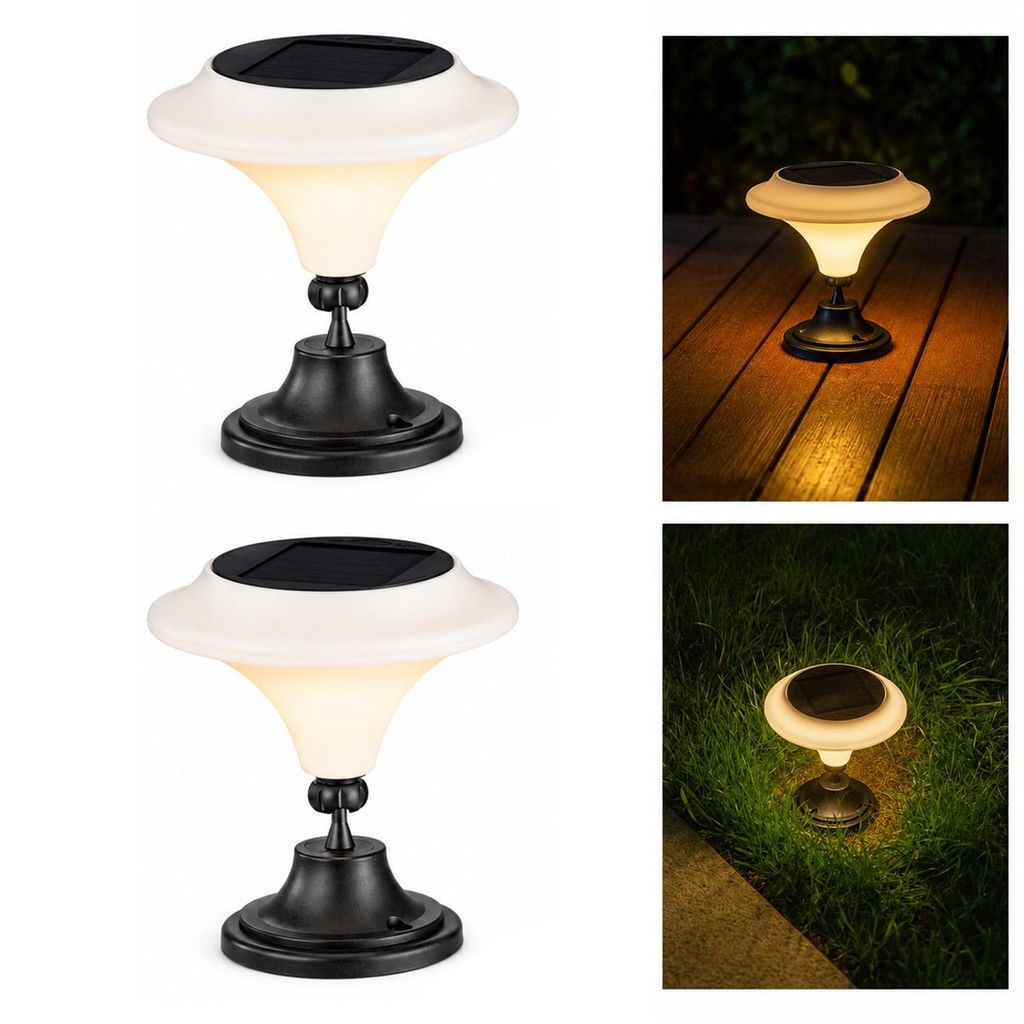 Outdoor-Solar-Tischlampen, 2er-Set klassische Produktbild 