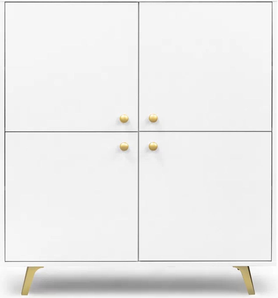 Commode quatre portes JOELE – blanc Image du produit 