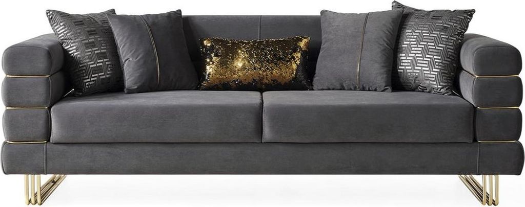Sofa 3 Sitzer Sofas Couch Polster Moderne Couchen Textil Sitz Dreisit