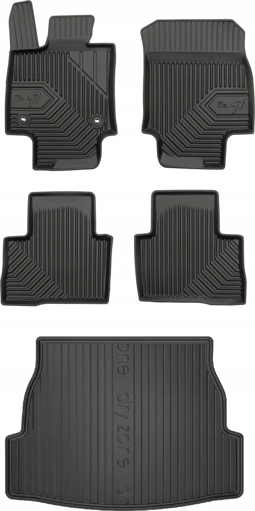 Set 77 Tappetini 3D Toyota RAV4 2019+ | Gomma TPE Scansione Laser