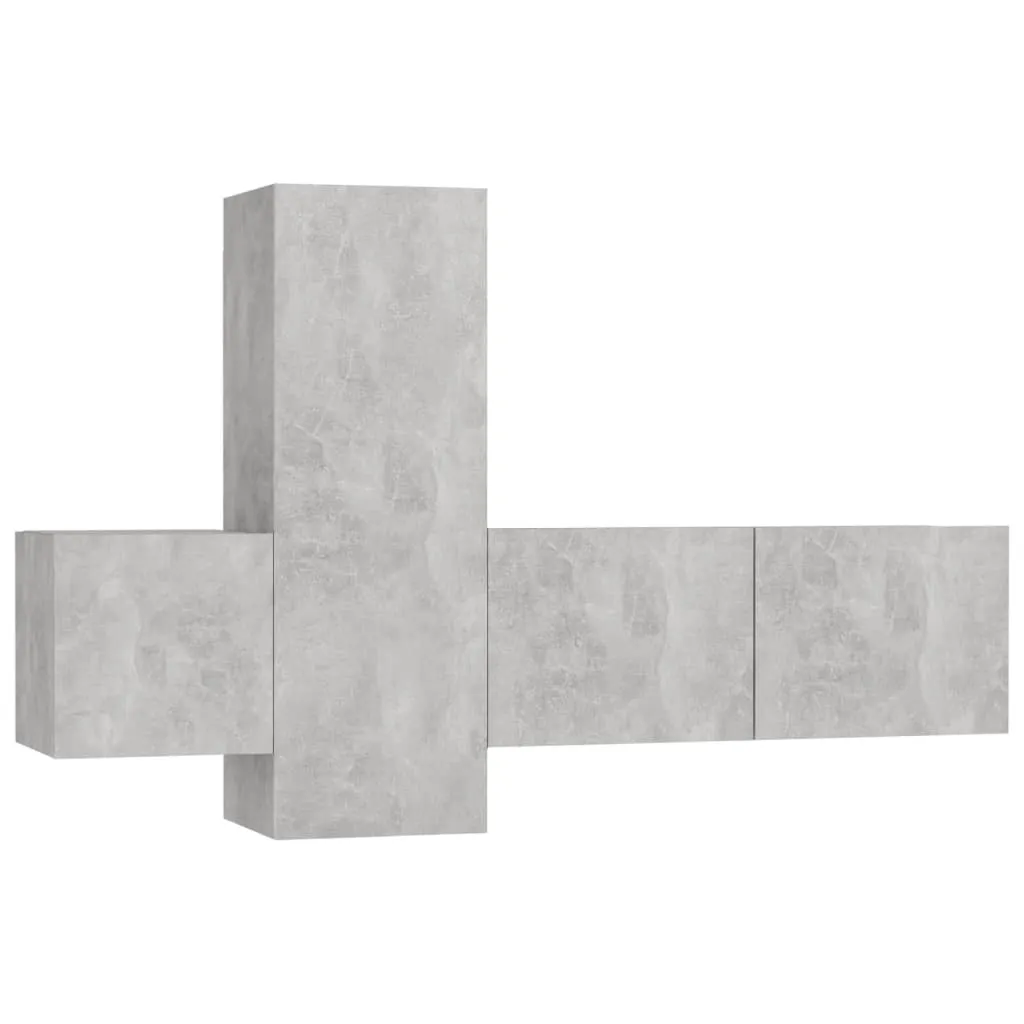 Mobili Porta TV Sospesi Grigio Cemento | Set 3 Pezzi Moderno vidaXL