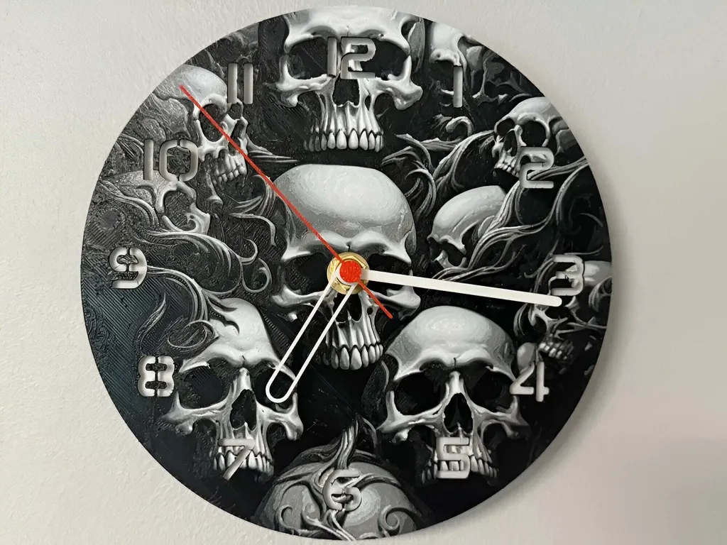 Skull Black & White Ø 245mm - Finition Mate et Design Grand Format XL
