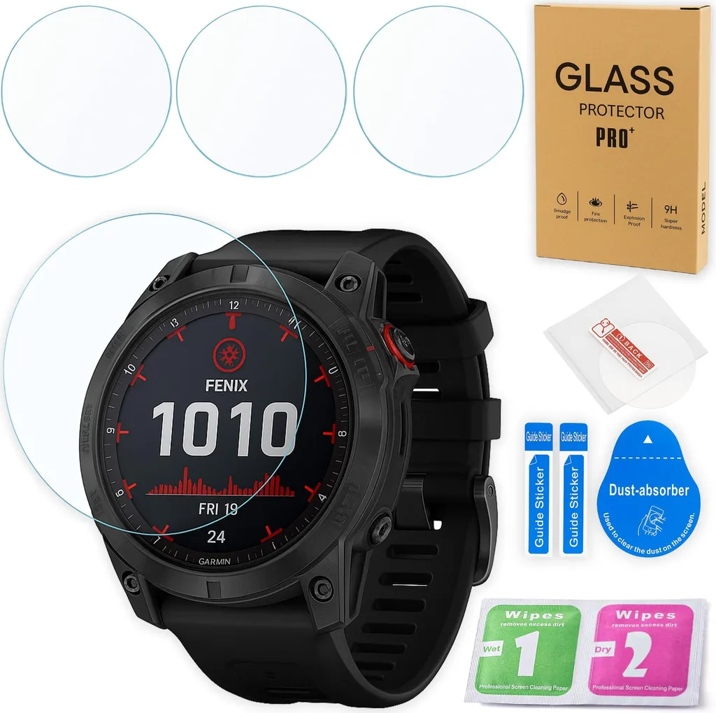 Proteggi lo Stile: 3X Vetro Temperato Pro Garmin Fenix 7X 51mm